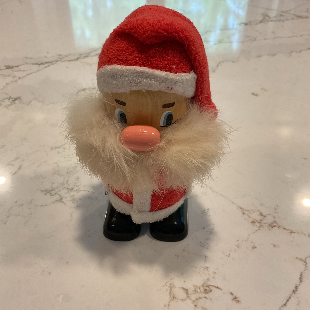 Vintage Salvo USSR Estonian Folk Art Wooden Santa